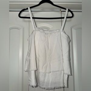 cloth & stone White Layered Spaghetti-Strap Camisole